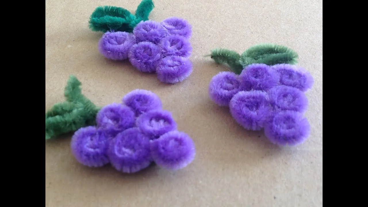 UVAS HECHAS CON LIMPIA PIPAS .- PIPE CLEANER GRAPES . - YouTube UVAS HECHAS CON LIMPIA PIPAS .- PIPE CLEANER GRAPES . - YouTube