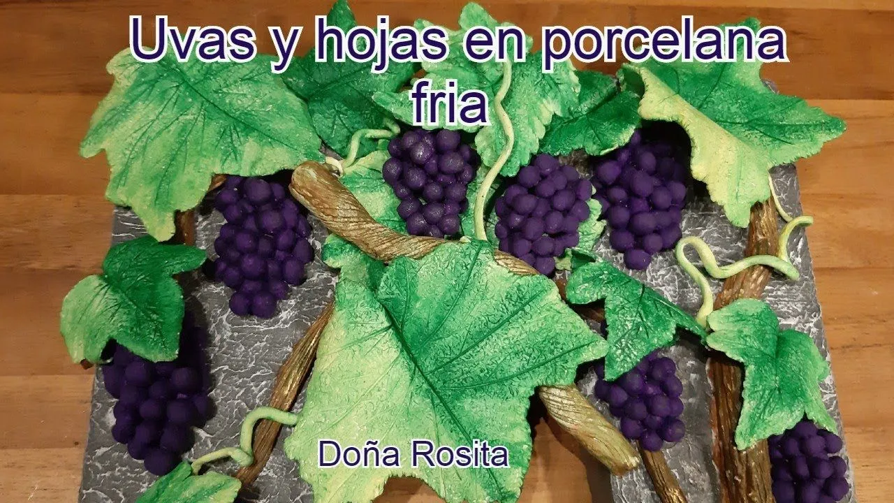 COMO HACER UVAS Y HOJAS DE PARRA CON PORCELANA FRIA O MASA MOLDEADORA / MANUALIDADES DOÑA ROSITA - YouTube COMO HACER UVAS Y HOJAS DE PARRA CON PORCELANA FRIA O MASA MOLDEADORA / MANUALIDADES DOÑA ROSITA - YouTube