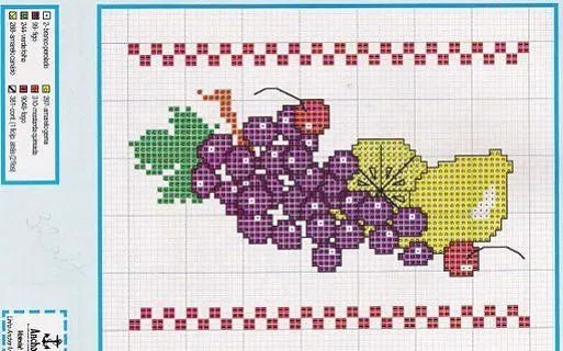 Uvas en punto de cruz - Imagui