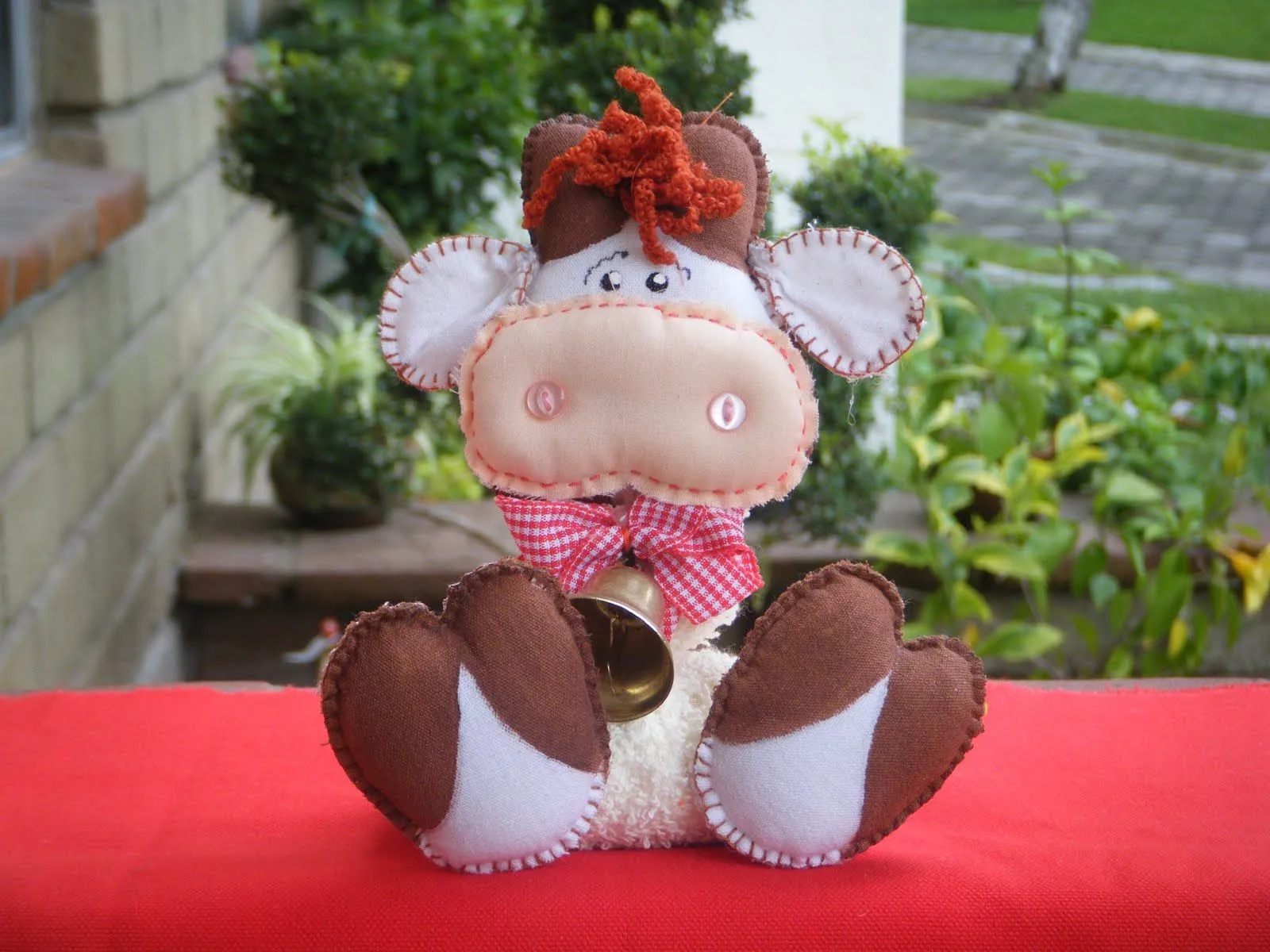 muñecos de tela y fieltro: Vaca