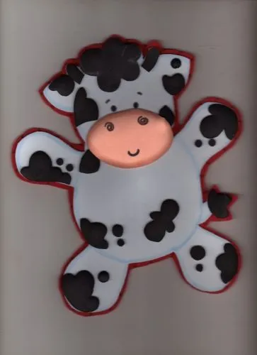 Vacas en foami moldes para nevera - Imagui