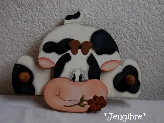 Como pintar una vaca de madera - Imagui