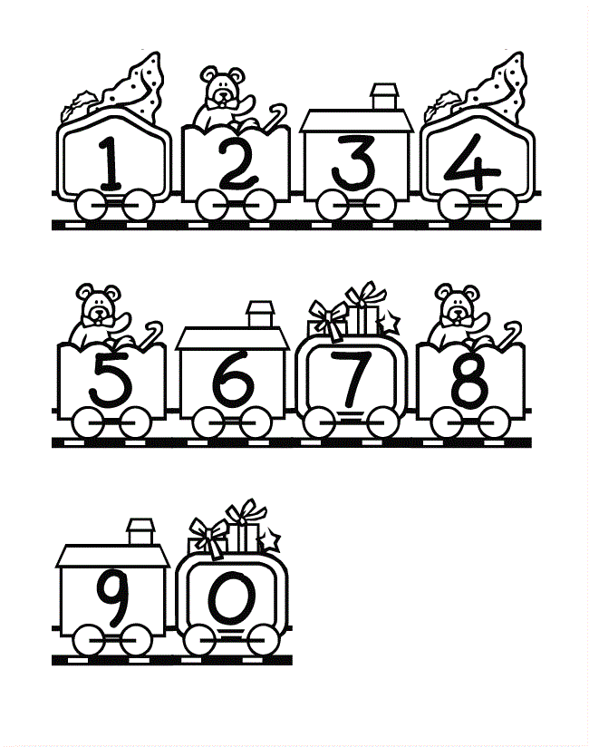 tren con varios vagones Colouring Pages