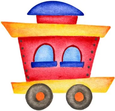 Vagoneta de tren en color rojo Vagoneta de tren en color rojo