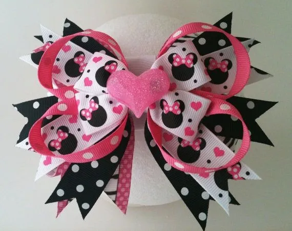 Valentine Minnie Mouse Stacked Boutique Bow - $10 + shipping ...