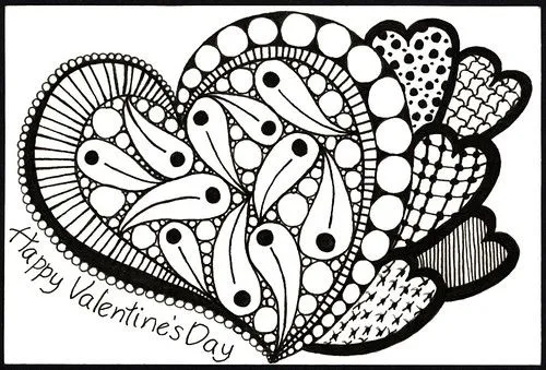 Valentine Zentangle - a photo on Flickriver Valentine Zentangle - a photo on Flickriver