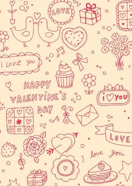 Valentine's Day Scrapbook Paper