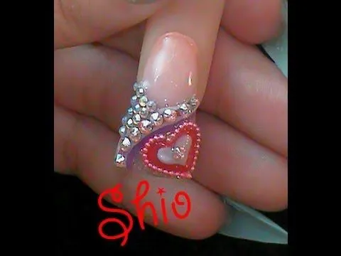 Valentine's Sinaloa Style Acrylic Nails- Uñas Acrilicas - YouTube