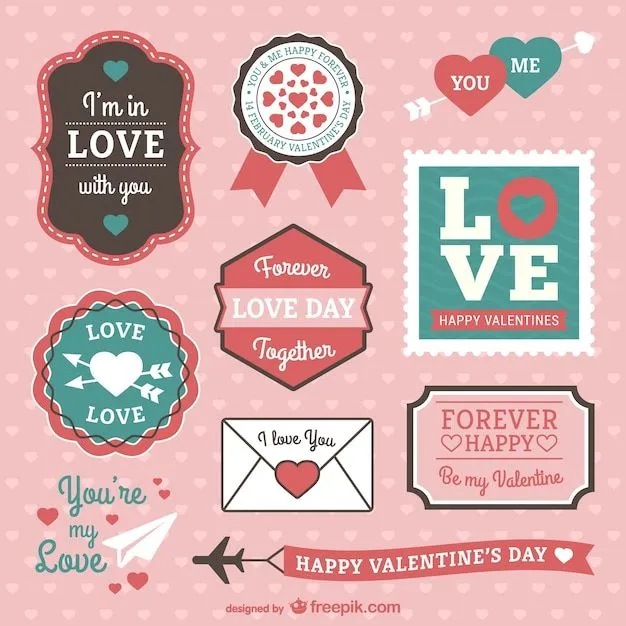 Valentines Sticker | Fotos y Vectores gratis