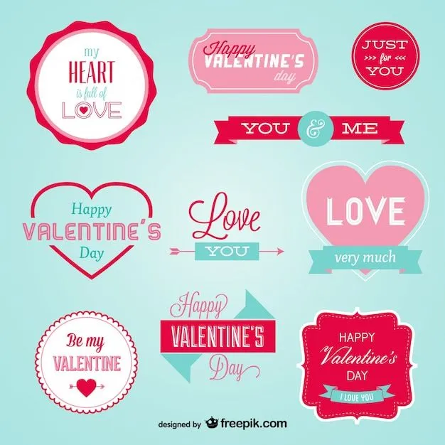 Valentines Sticker | Fotos y Vectores gratis