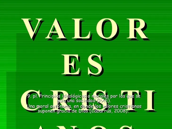 Valores Cristianos