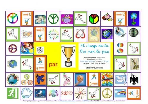 LOS VALORES Y LAS TIC: El juego de la oca por la paz