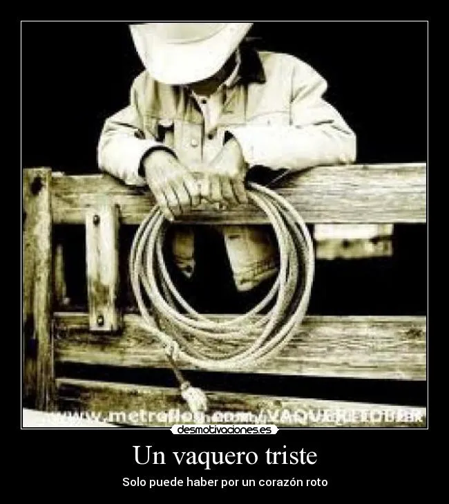 Un vaquero triste | Desmotivaciones