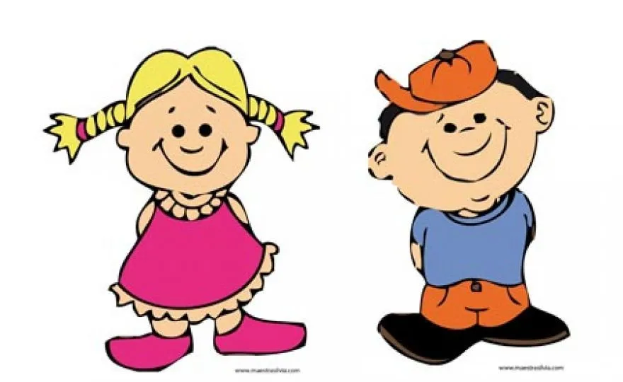 Niñas y niños caricatura - Imagui