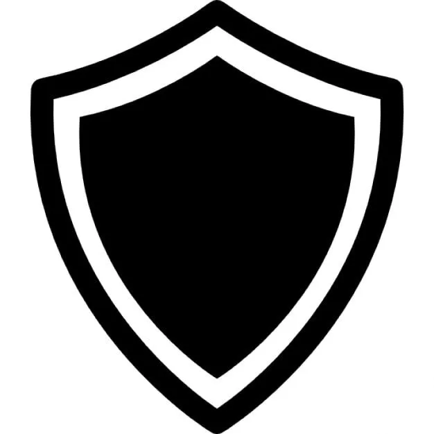 Variante escudo con bordes blancos y negros | Descargar Iconos gratis Variante escudo con bordes blancos y negros | Descargar Iconos gratis