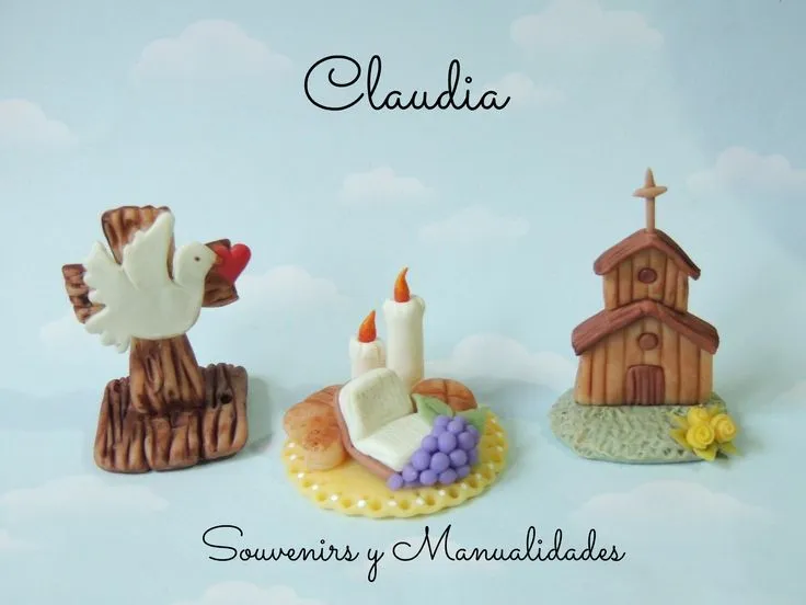 3 variedades de souvenirs para comunión en porcelana fría ... 3 variedades de souvenirs para comunión en porcelana fría ...
