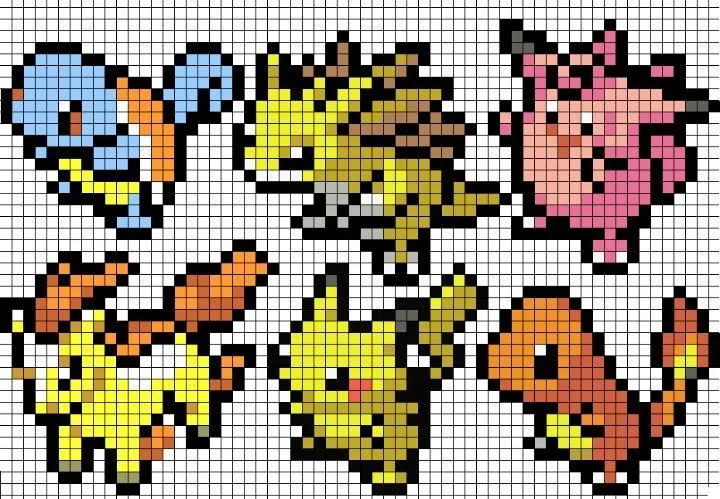 Various Pokemon, easy cross stitch pattern! | craft | Pinterest Various Pokemon, easy cross stitch pattern! | craft | Pinterest