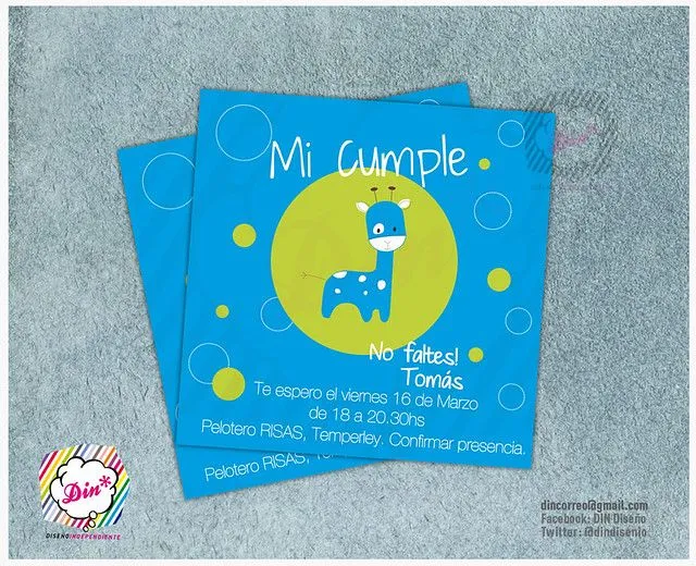 Para varón!♥. Invitación para cumple, para cumple o baby shower ...