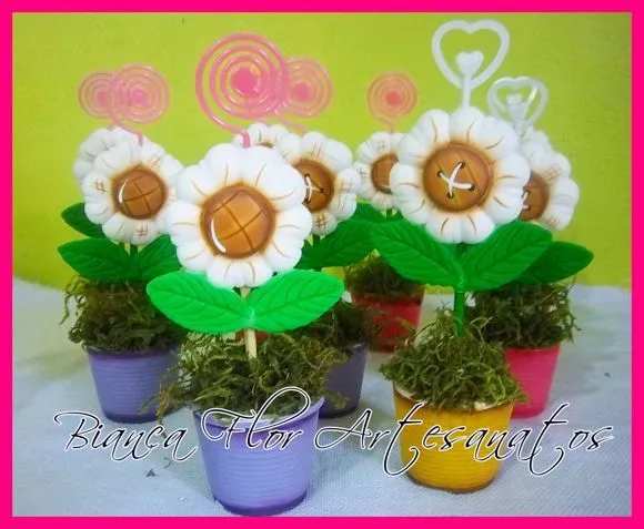 Vasinho c/ flor country - Ƹ̵̡Ӝ̵̨̄Ʒ...Ateliê Sonhos de Bianca ...