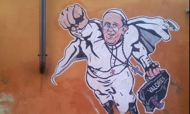 Vaticano se divierte divulgando twitter con graffiti del papa ... Vaticano se divierte divulgando twitter con graffiti del papa ...