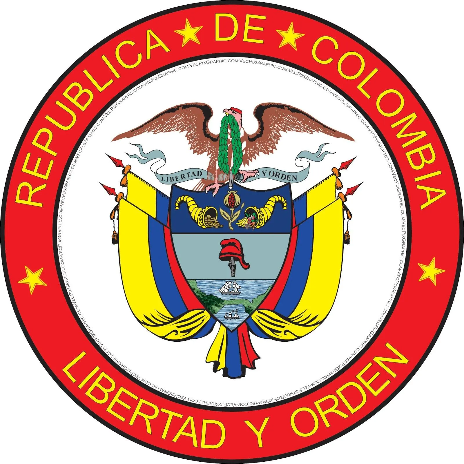 VecPixGraphic: ESCUDO DE COLOMBIA A GRAN ESCALA