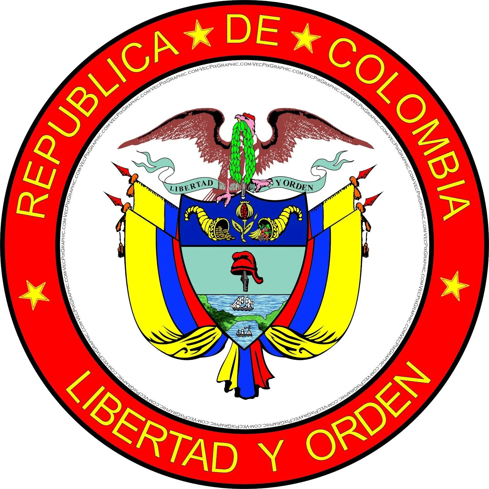 VecPixGraphic: ESCUDO DE COLOMBIA A GRAN ESCALA