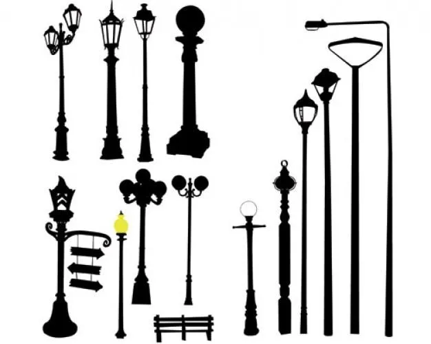 Vector de archivo farola la calle camino del poste de luz ... Vector de archivo farola la calle camino del poste de luz ...