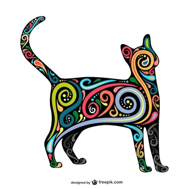 Vector artístico abstracto de gato | Descargar Vectores gratis