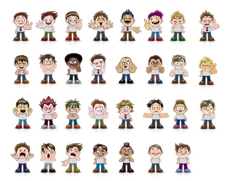 Vector Avatar Manga caras imágenes prediseñadas (clip arts ...