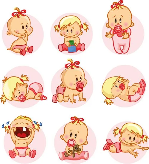vector Baby design elements set 01 - Vector People free download vector Baby design elements set 01 - Vector People free download