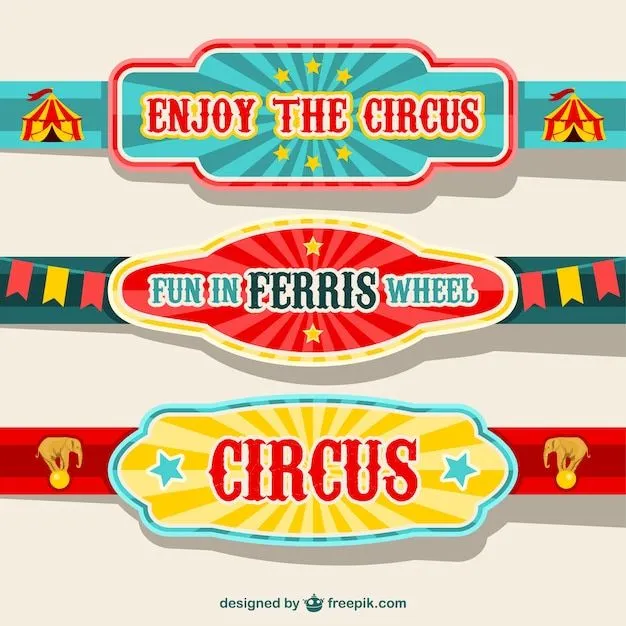vector banners de circo | Descargar Vectores gratis vector banners de circo | Descargar Vectores gratis