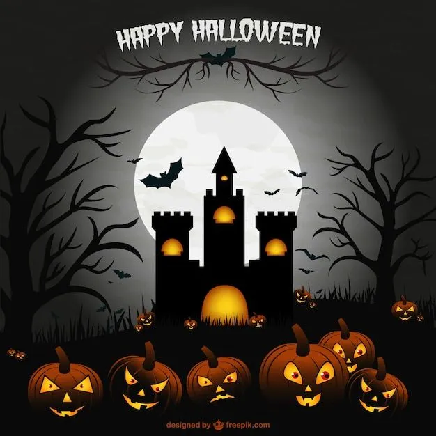 Vector castillo para Halloween | Descargar Vectores gratis Vector castillo para Halloween | Descargar Vectores gratis