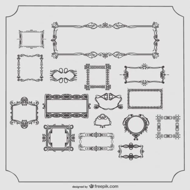 Vector colección de marcos antiguos | Descargar Vectores gratis Vector colección de marcos antiguos | Descargar Vectores gratis
