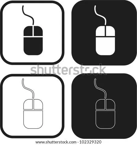 Vector Computer Mouse Icon - 102329320 : Shutterstock