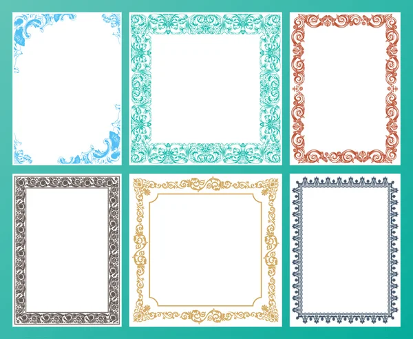 Vector conjunto de colores. Marcos ornamentados y elementos ... Vector conjunto de colores. Marcos ornamentados y elementos ...
