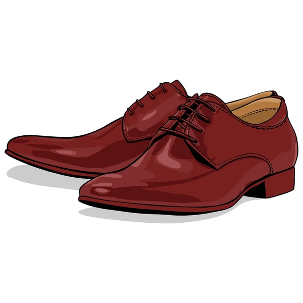 Vector de dibujos animados hombre clásico rojo zapatos — Vector ... Vector de dibujos animados hombre clásico rojo zapatos — Vector ...