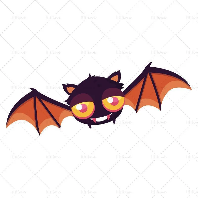 Vector de dibujos animados murciélago de halloween Vector de dibujos animados murciélago de halloween