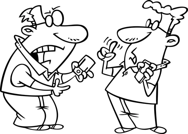 Vector de dibujos animados techie hombres teniendo un debate sobre ...