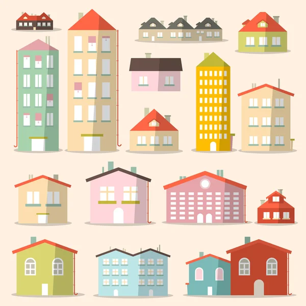 Vector diseño planos casas de papel - conjunto de edificios ... Vector diseño planos casas de papel - conjunto de edificios ...