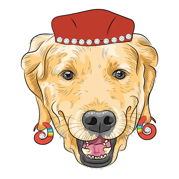 Vector divertidos dibujos animados hipster perro labrador ... Vector divertidos dibujos animados hipster perro labrador ...