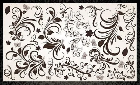 Vector de elementos florales y Fondos de Vintage Vector floral ...