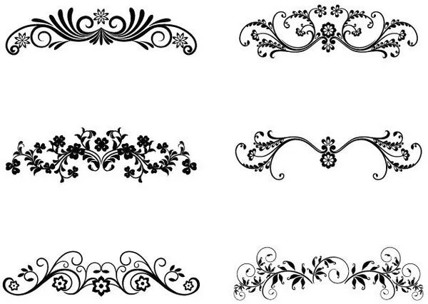 Vector Floral Design Elements Ornamentales Vector floral ...