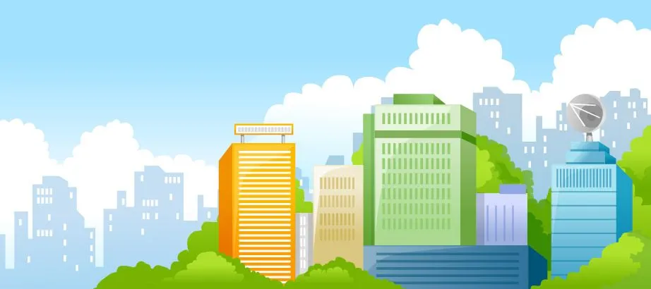 Vector de la hermosa ciudad paisaje -2 Free Download Vector de la hermosa ciudad paisaje -2 Free Download