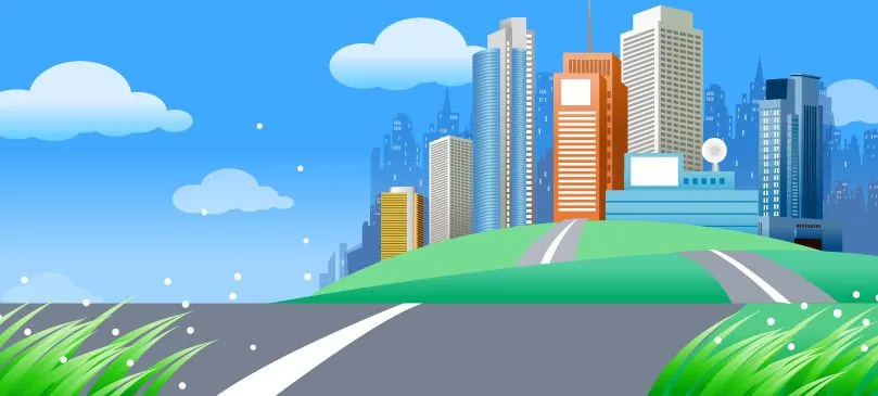Vector de la hermosa ciudad paisaje -4 Free Download