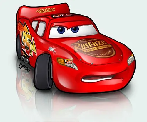 Rayo mcqueen vectorizado gratis - Imagui