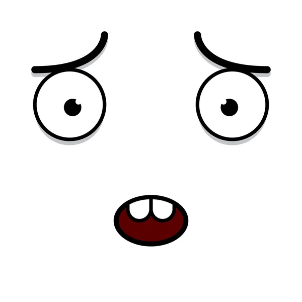 Un vector de lindo dibujos animados blanca cara preocupada ... Un vector de lindo dibujos animados blanca cara preocupada ...