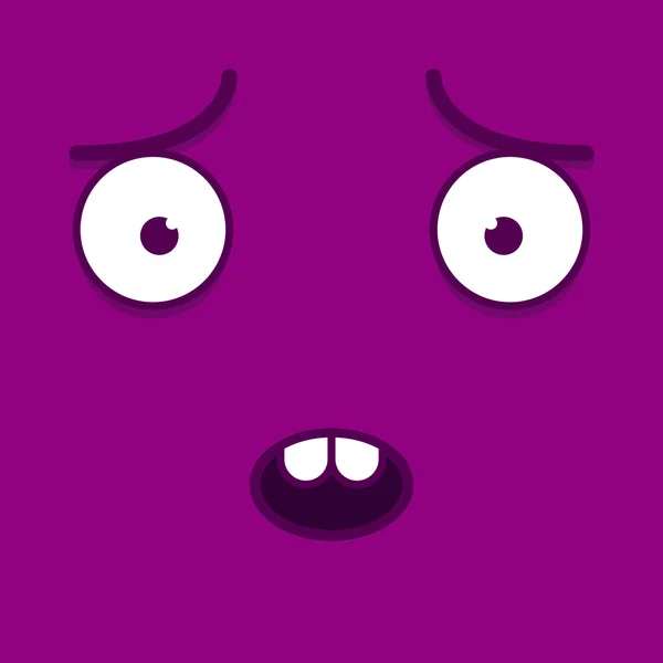 Un vector de lindo dibujos animados cara preocupada púrpura ... Un vector de lindo dibujos animados cara preocupada púrpura ...