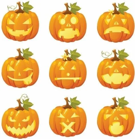 ... Vector misceláneos >> Free Vector Calabaza de Halloween Smileys