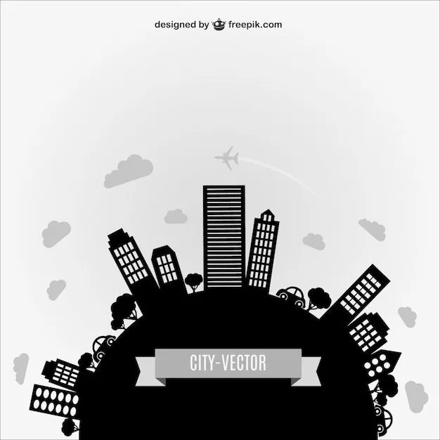 Vector silueta urbana | Descargar Vectores gratis Vector silueta urbana | Descargar Vectores gratis