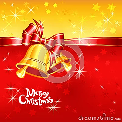 Vector la tarjeta de felicitación con las campanas de Navidad,. Merry Christmas. Vector la tarjeta de felicitación con las campanas de Navidad,. Merry Christmas.